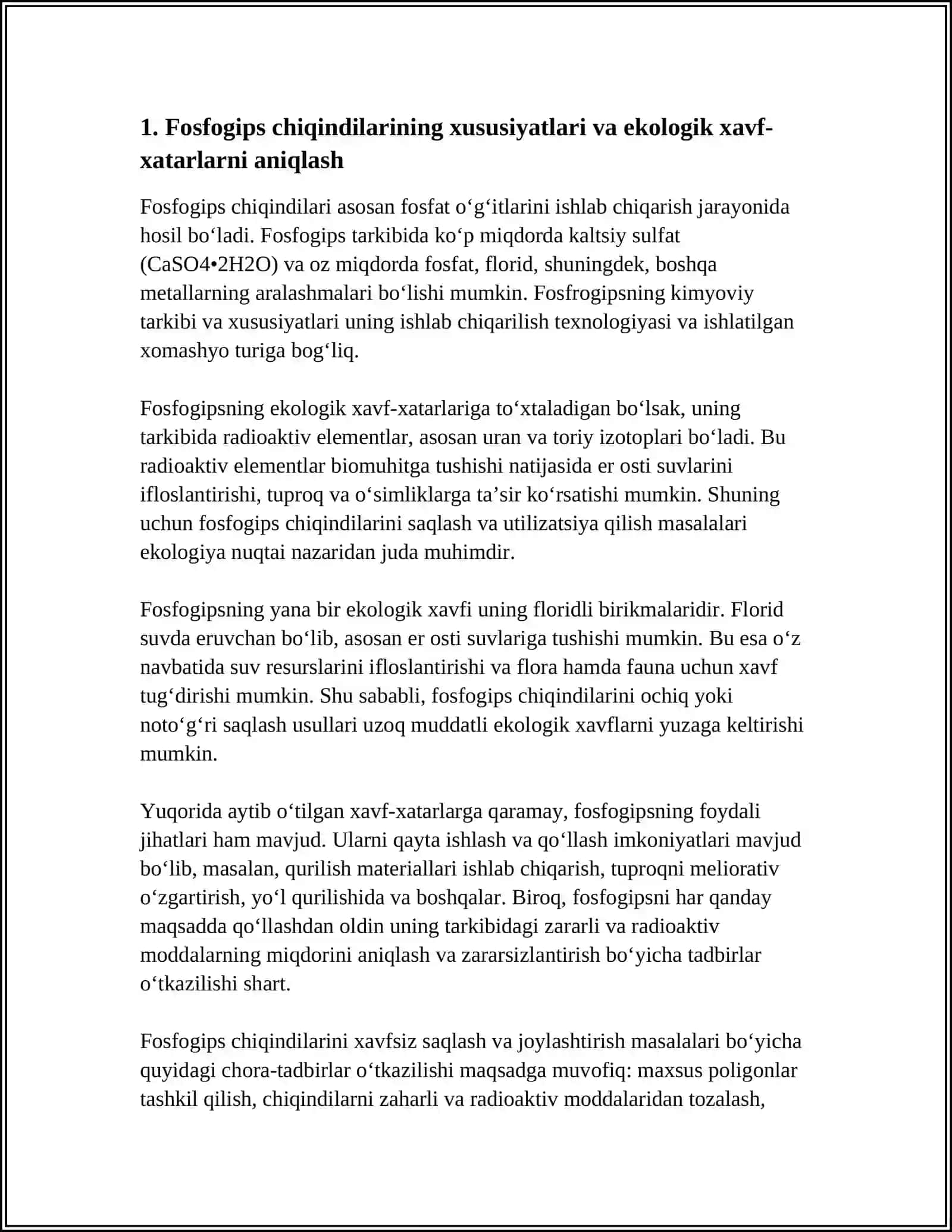 FOSFOGIPSDAN FOYDALANISH MUAMMOSI QANDAY HAL QILINADI 3