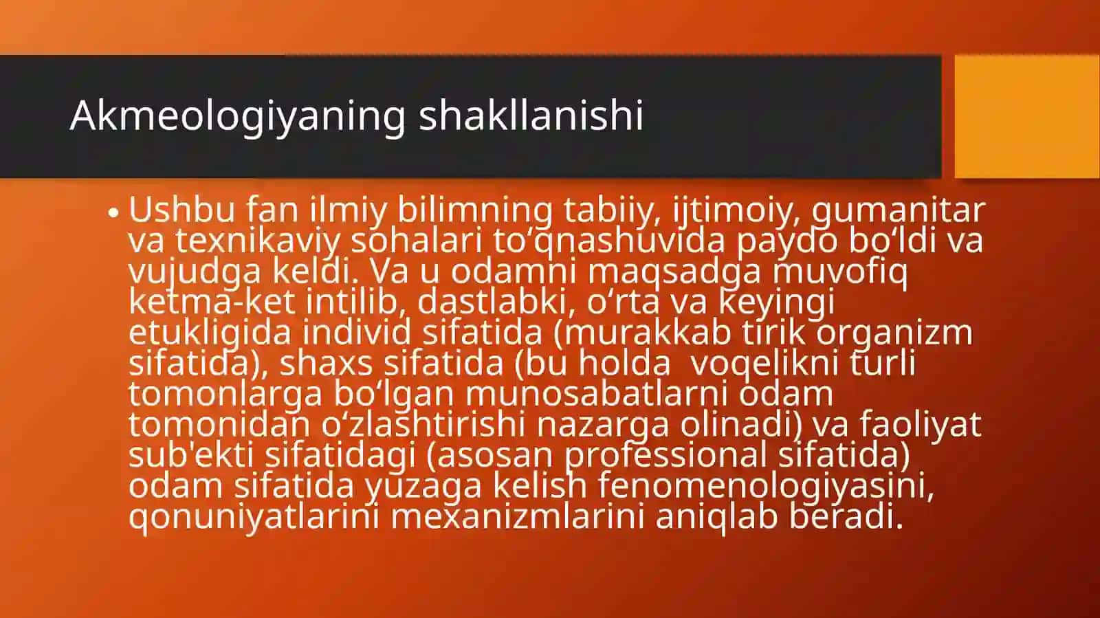 Sub'yektning akmeologik sifatlarini aniqlash mezonlari 3