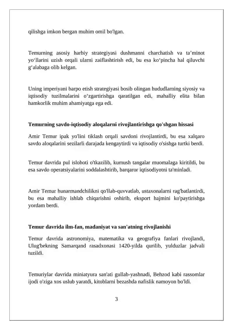 2. Amir-Temur buyuk davlat arbobi. Mirzo Ulug‘bek - davlat arbobi va buyuk olim 3