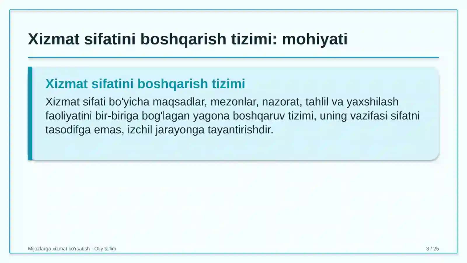 reanimatsiya bo'limlarida xizmat sifatini boshqarish tizimi 9023 3