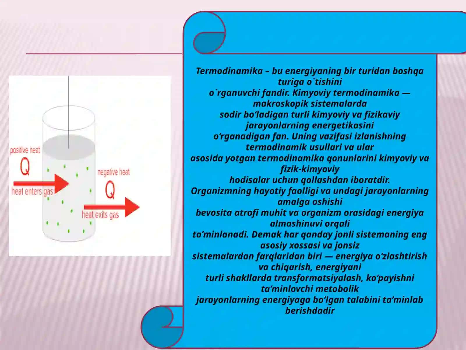 Termodinamika va tirik organizimda kechadigan jarayonlar 3
