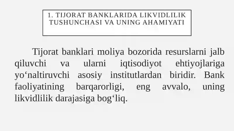 Likvidlilik riskini boshqarish 3