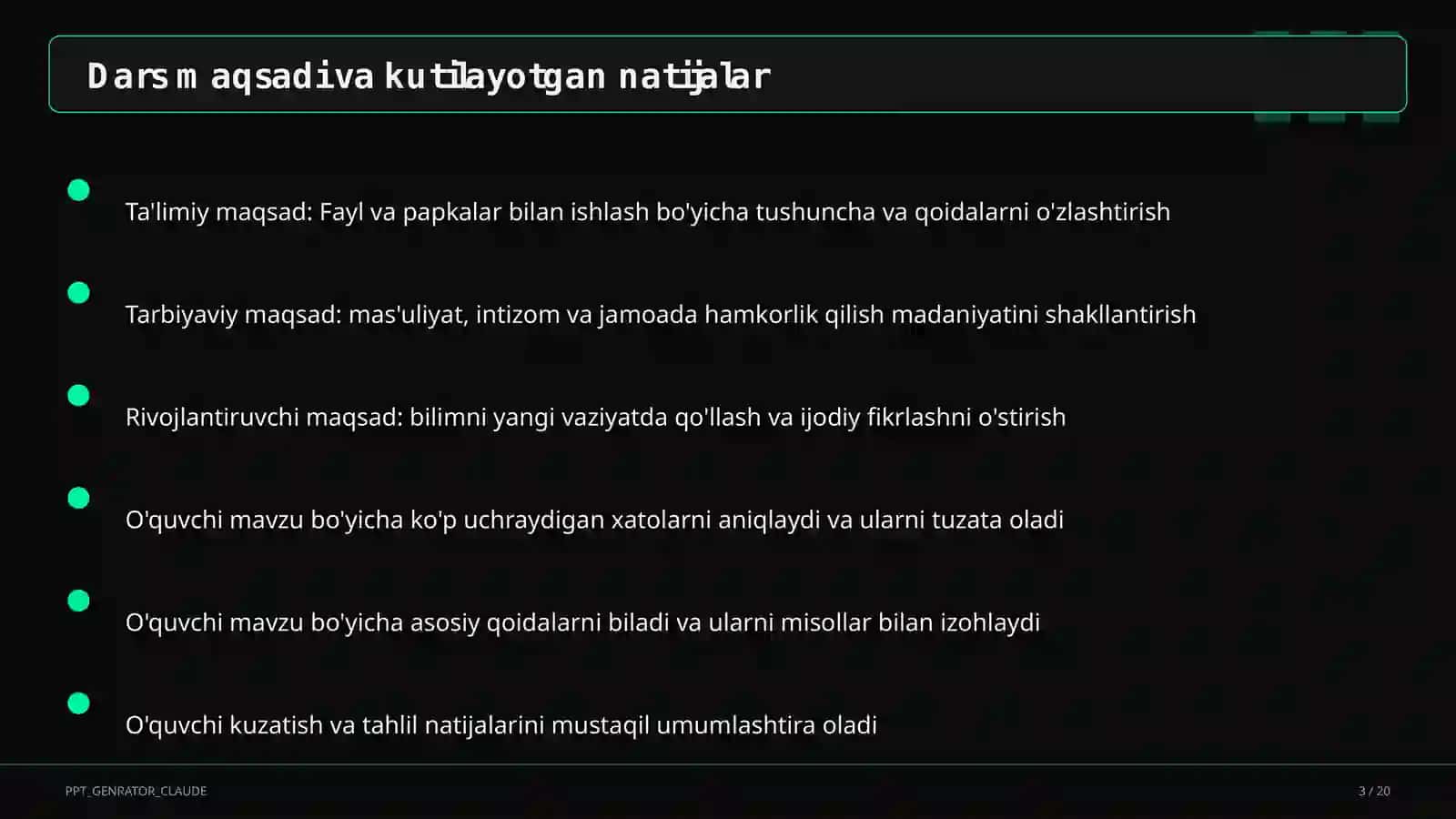 Informatika va axborot texnologiyalari (5–11) — takrorlash darsi uchun 3