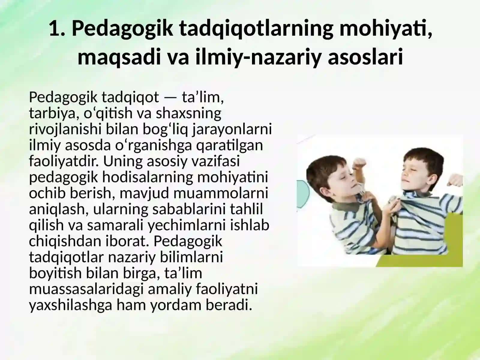 Pedagogik tadqiqotlarni tashkil etish va boshqarish 3