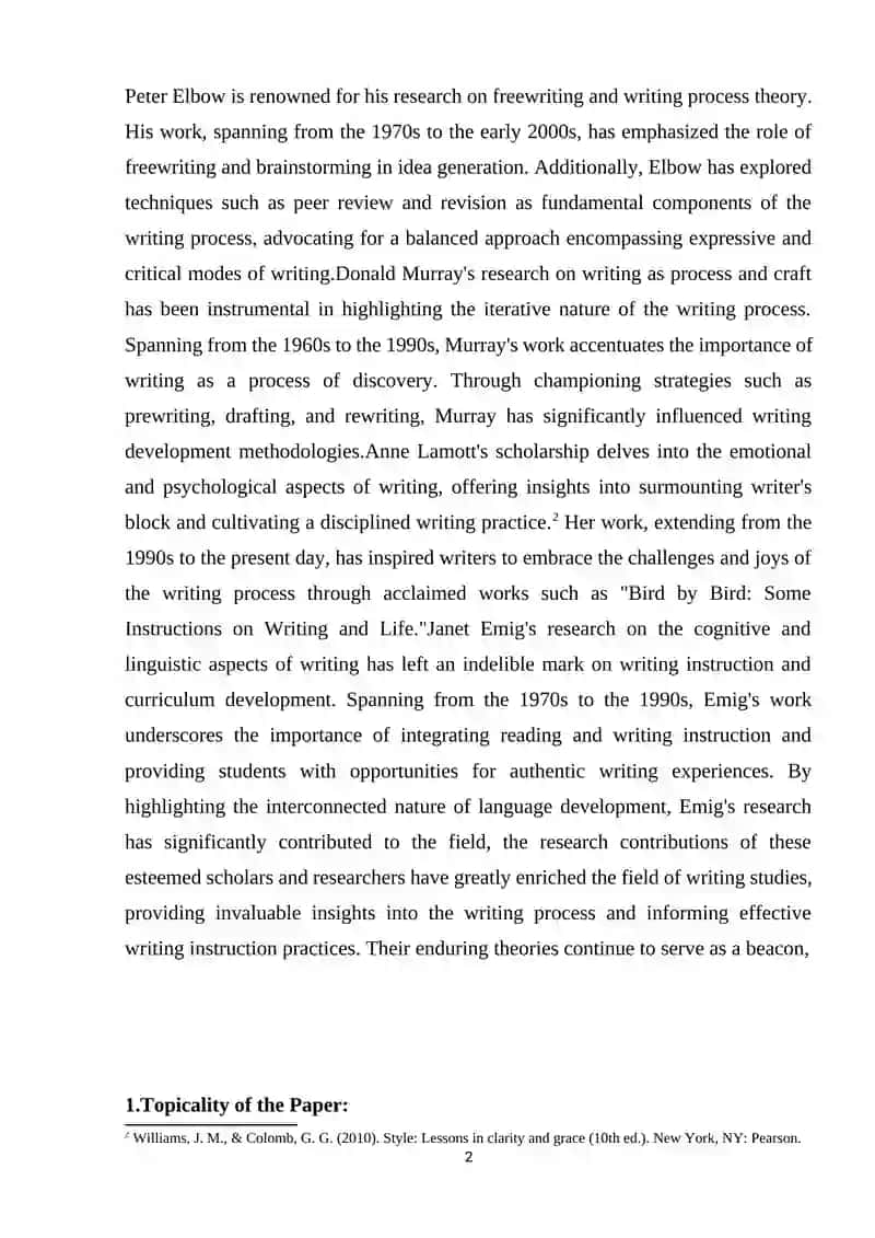 Analyze the effectiveness of various writing strategies and techniques 3