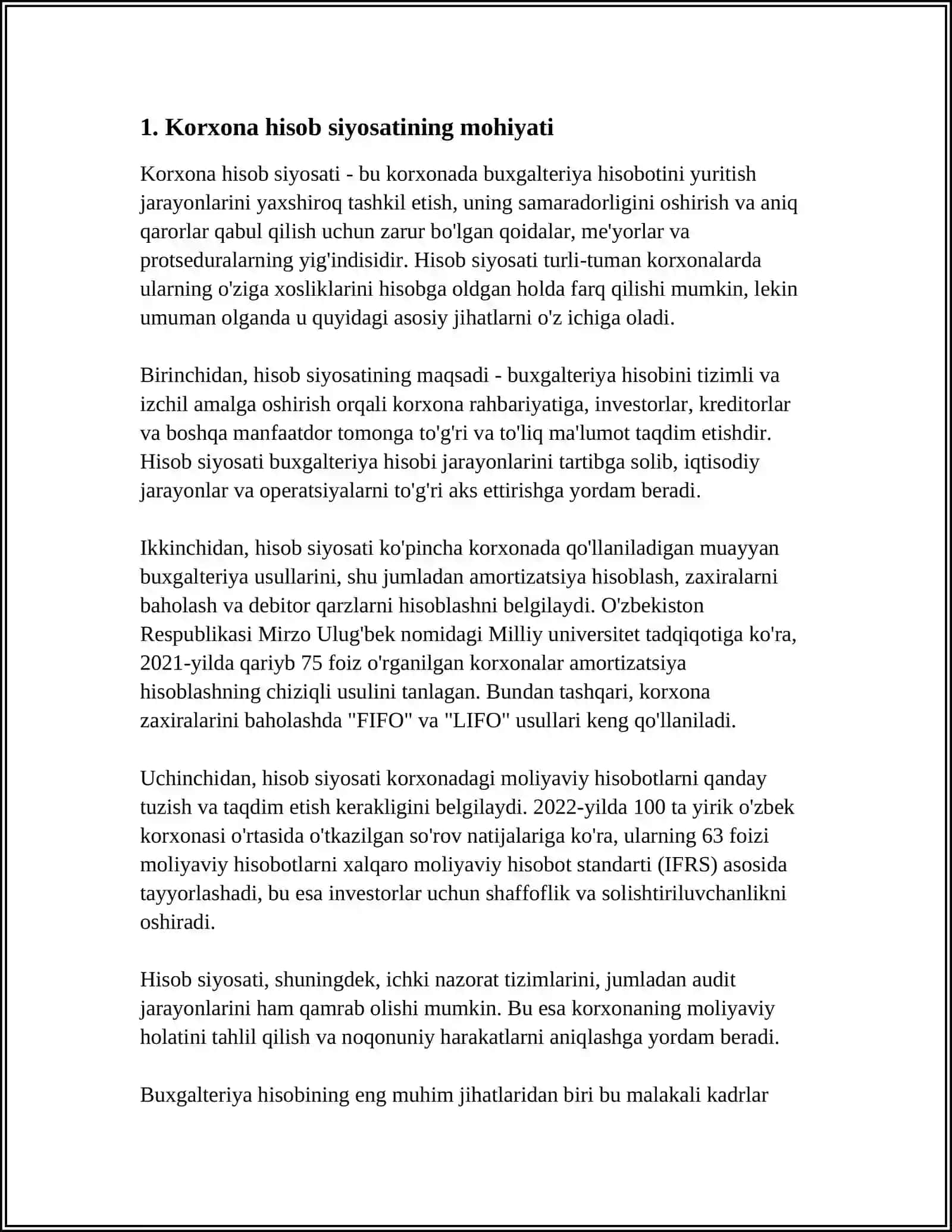 KORXONA HISOB SIYOSATINI O'RGANISH 3
