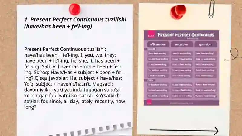 Present Perfect Continious 3
