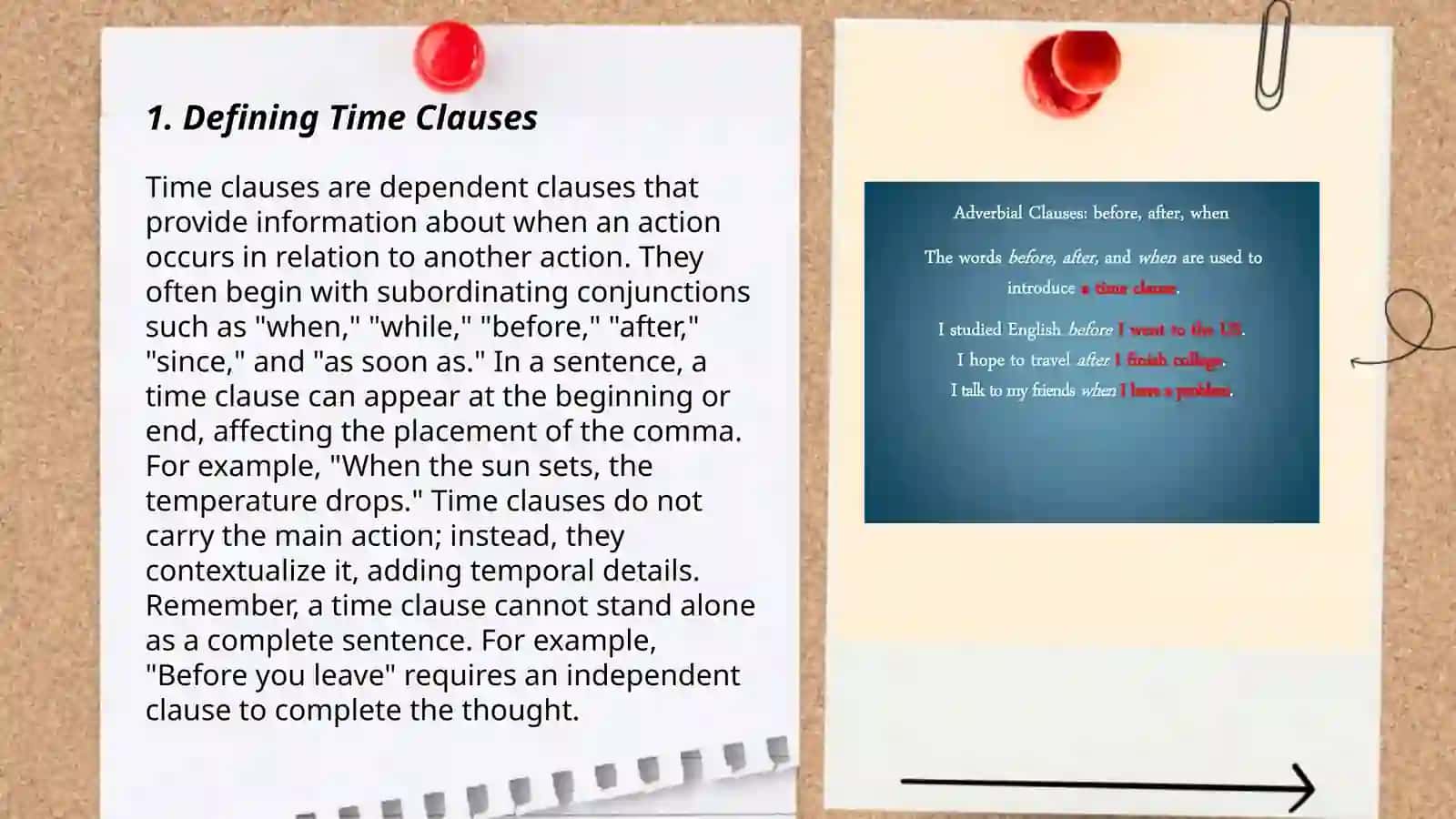 Time clauses 3