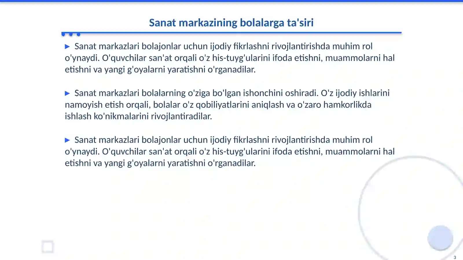 Sanat markazi haqida 3