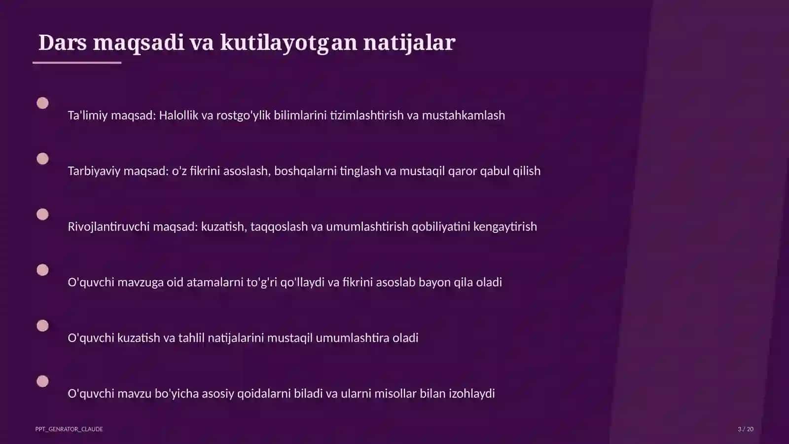 Halollik va rostgo'ylik (2-sinf) 3