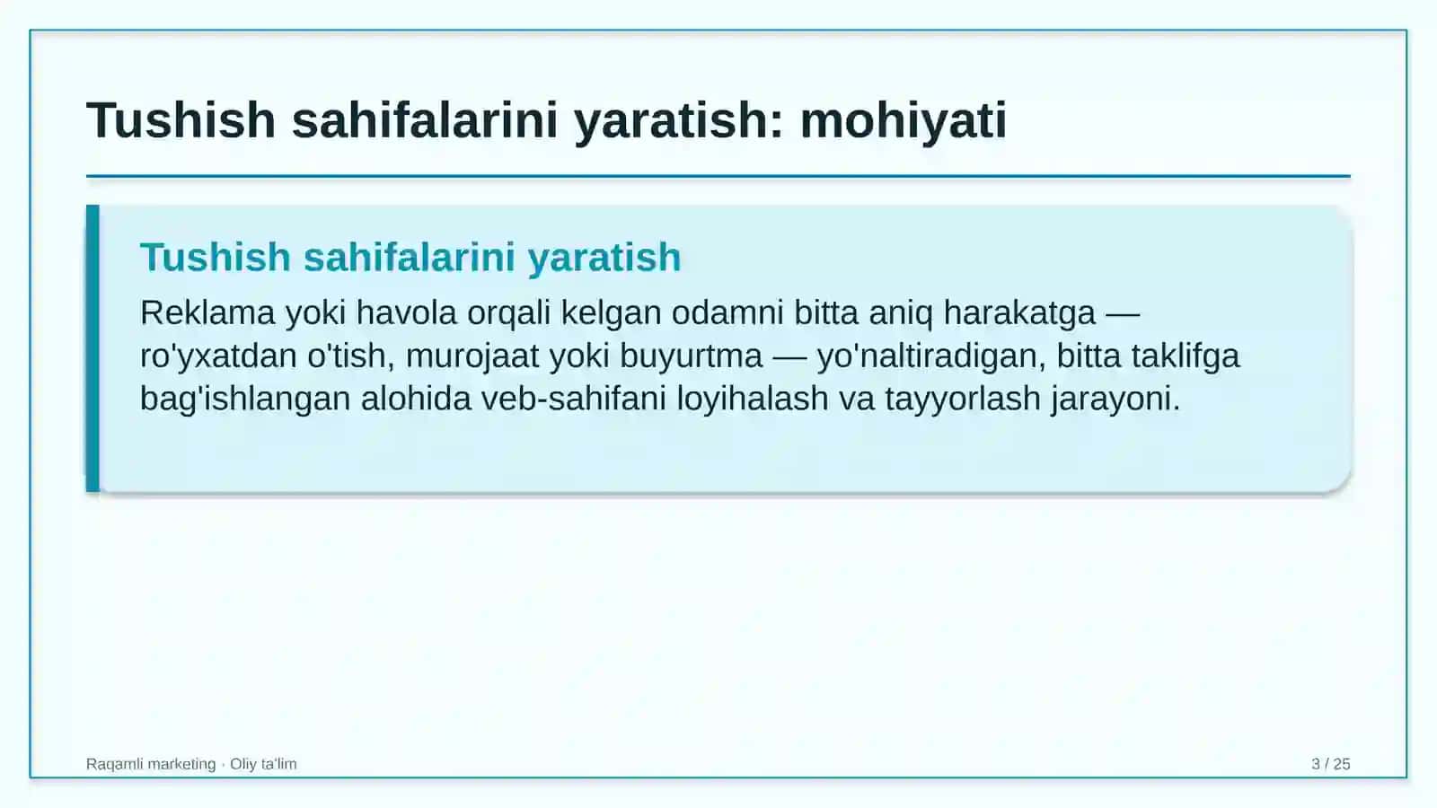 Kir yuvish xizmatida tushish sahifalarini yaratish 3
