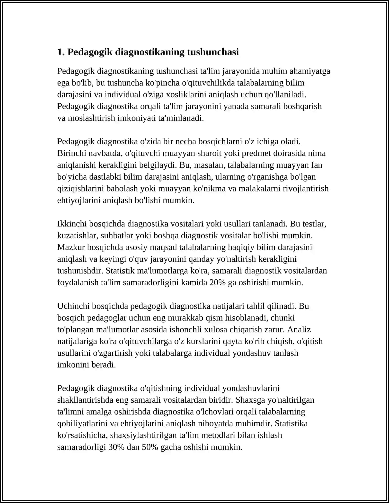 PEDAGOGIK DEAGNOSTIKANING MAQSADI VA VAZIFALARI 3