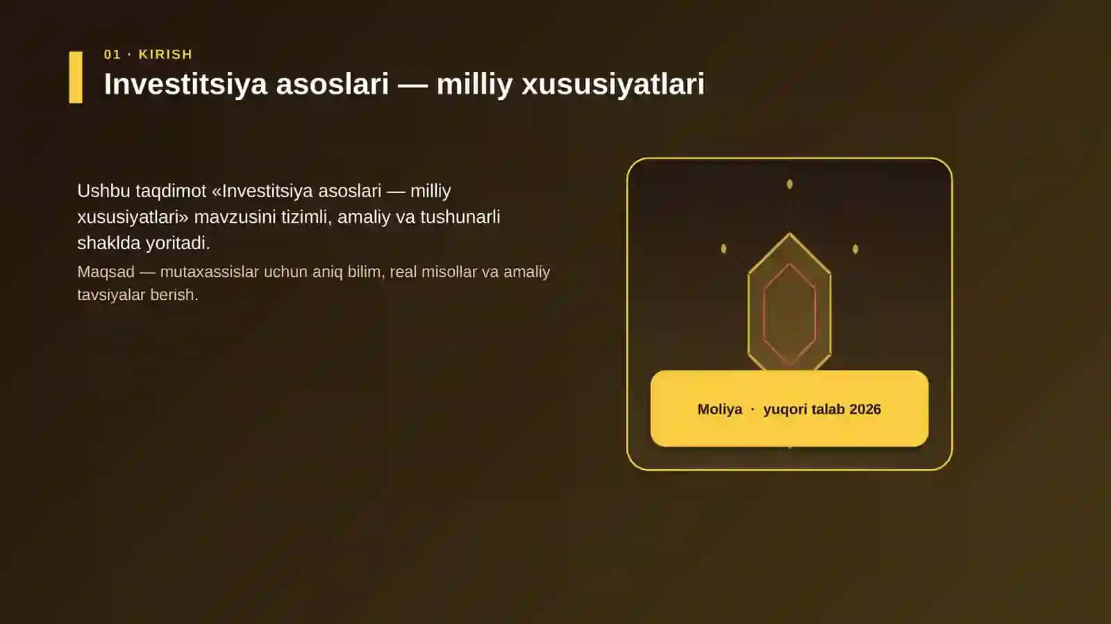 Investitsiya asoslari — milliy xususiyatlari 3