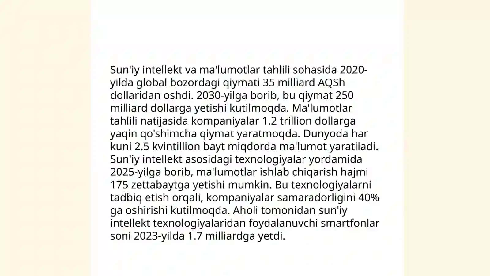 Sun'iy intellekt va ma'lumotlar tahlili 3