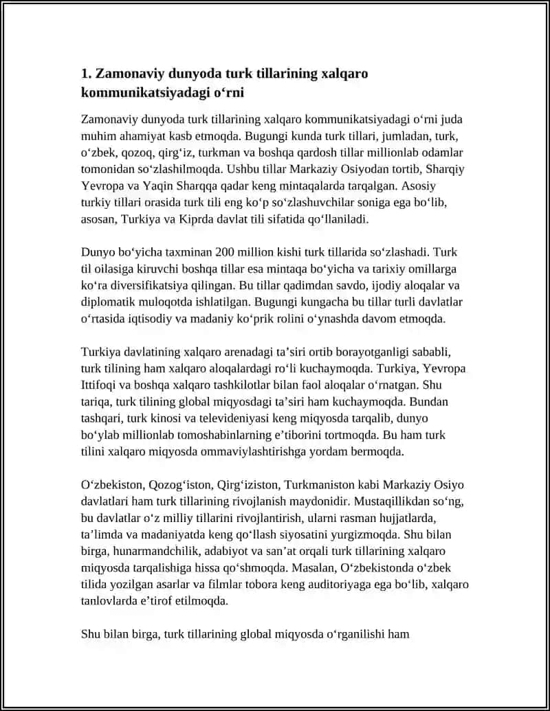 ZAMONAVIY DUNYODA TURK TILING O‘RNI 3
