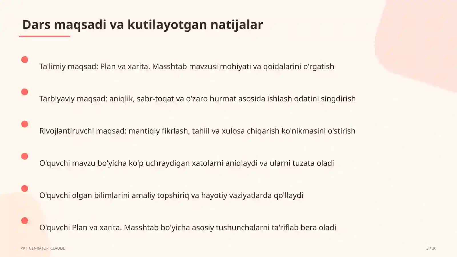 Plan va xarita. Masshtab (5-sinf) 3