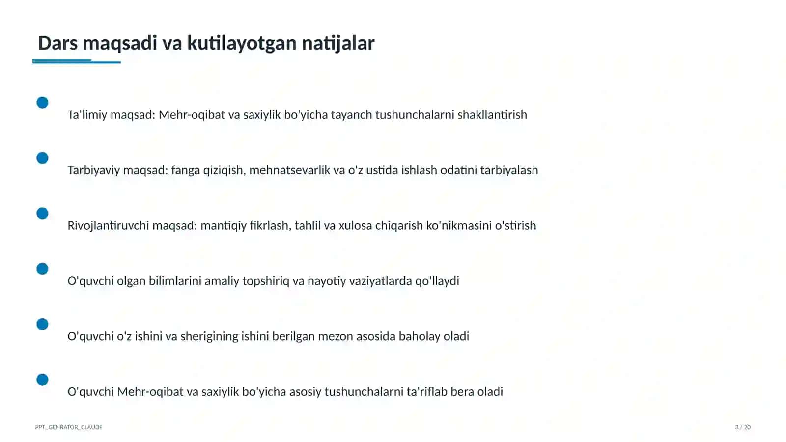 Mehr-oqibat va saxiylik (4-sinf) 3