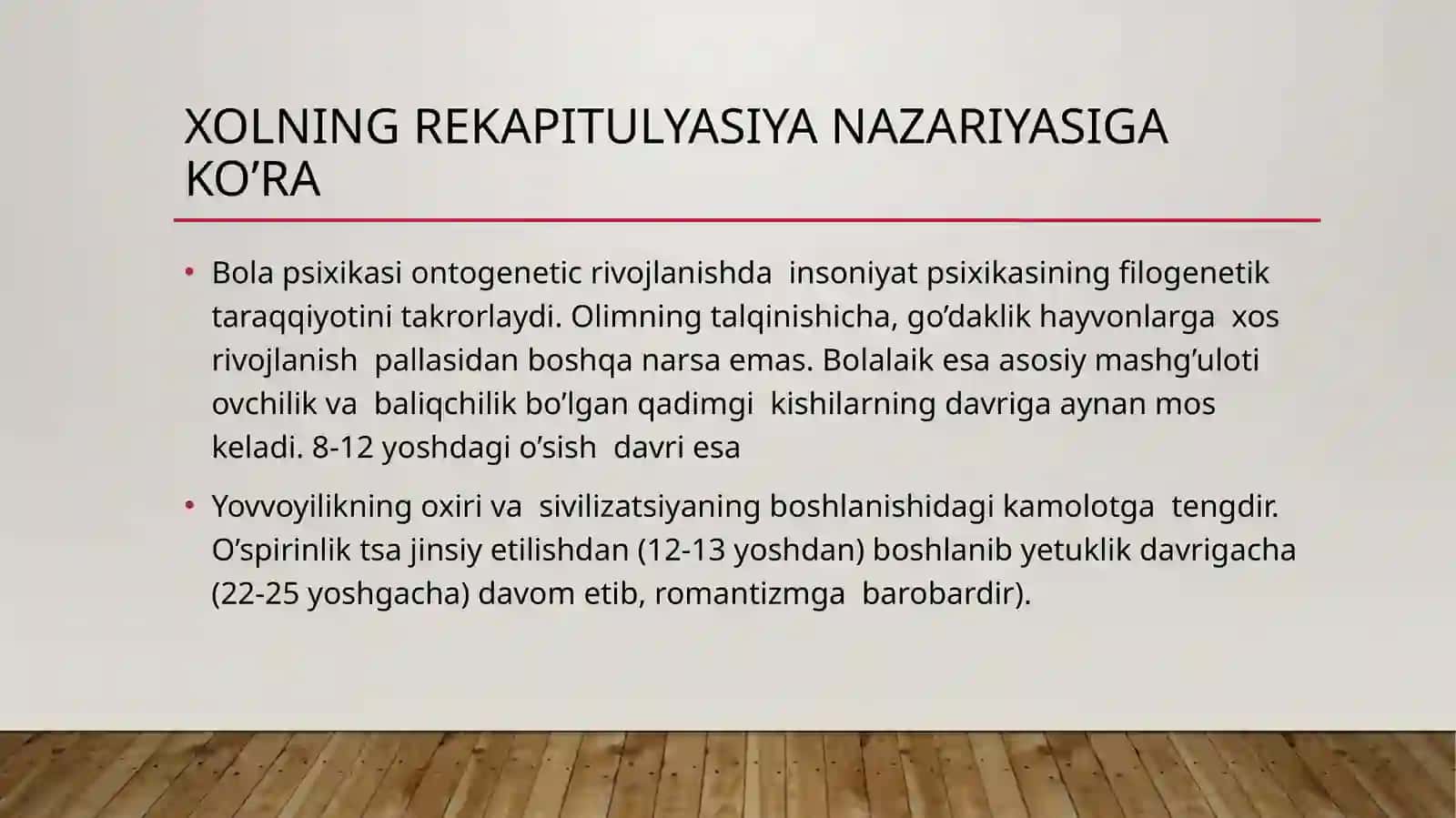 Rivojlanishning yosh davrlari 3