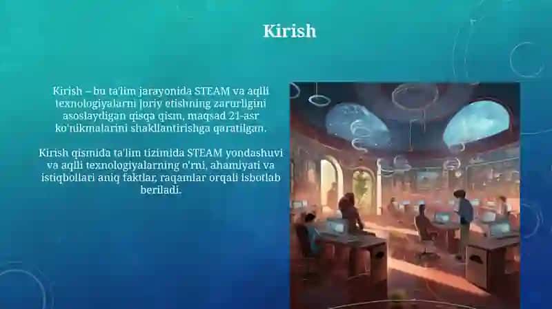 Ta'lim jarayonida STEAM va aqlli texnologiyalarni joriy etish 3