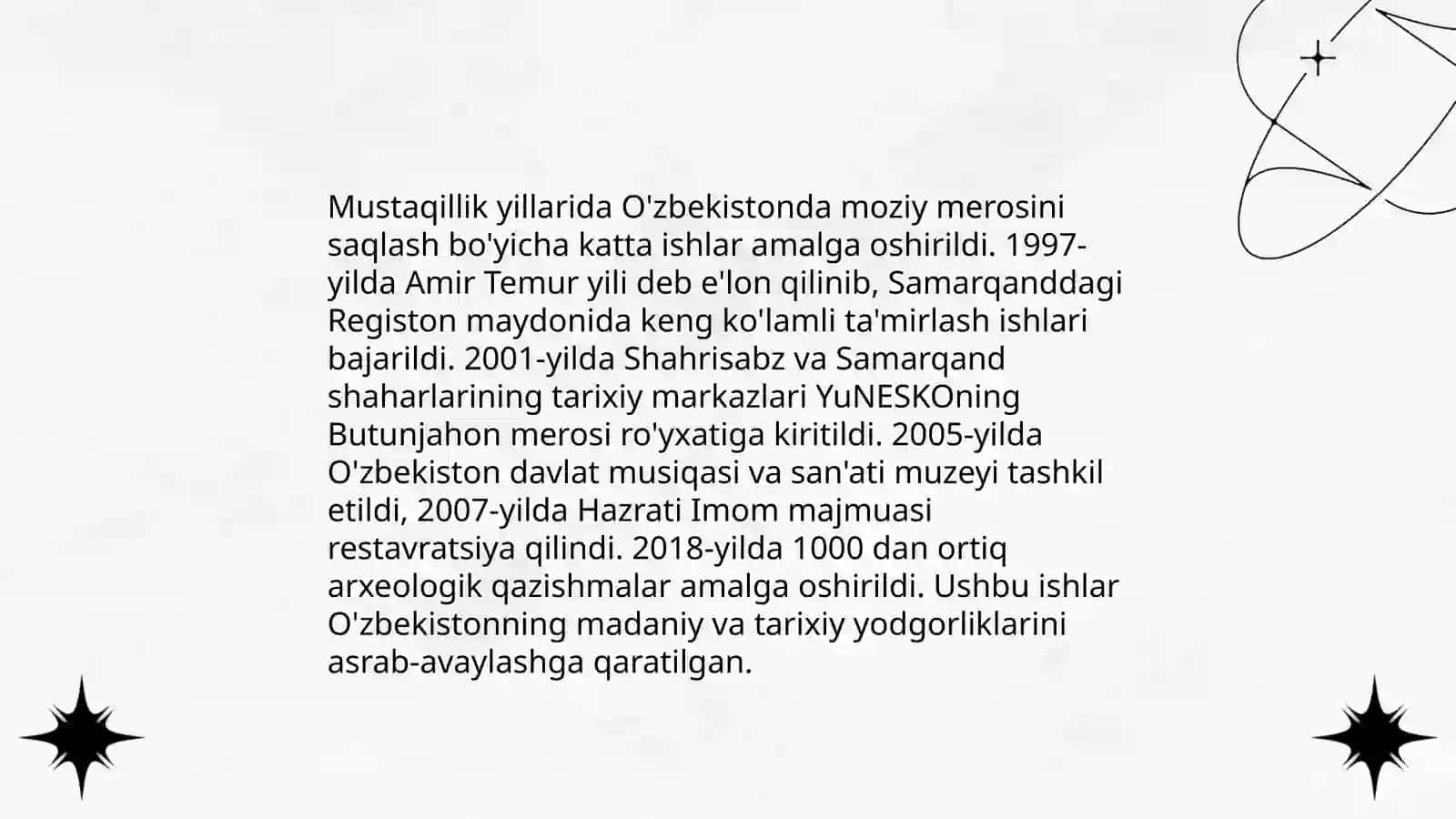 Mustaqillik Yillarida O'zbekistondagi Ma'naviy va Madaniy Taraqqiyot 3