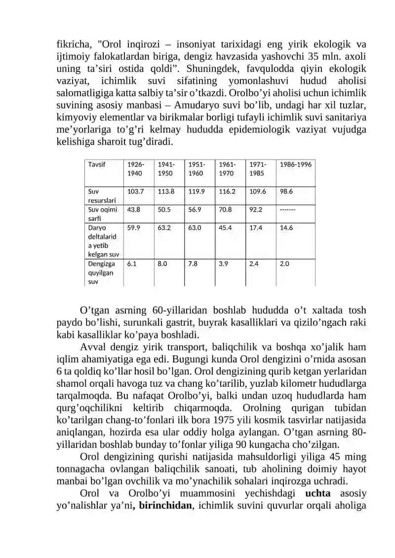 Cho`llanishga qarshi kurashishda 3