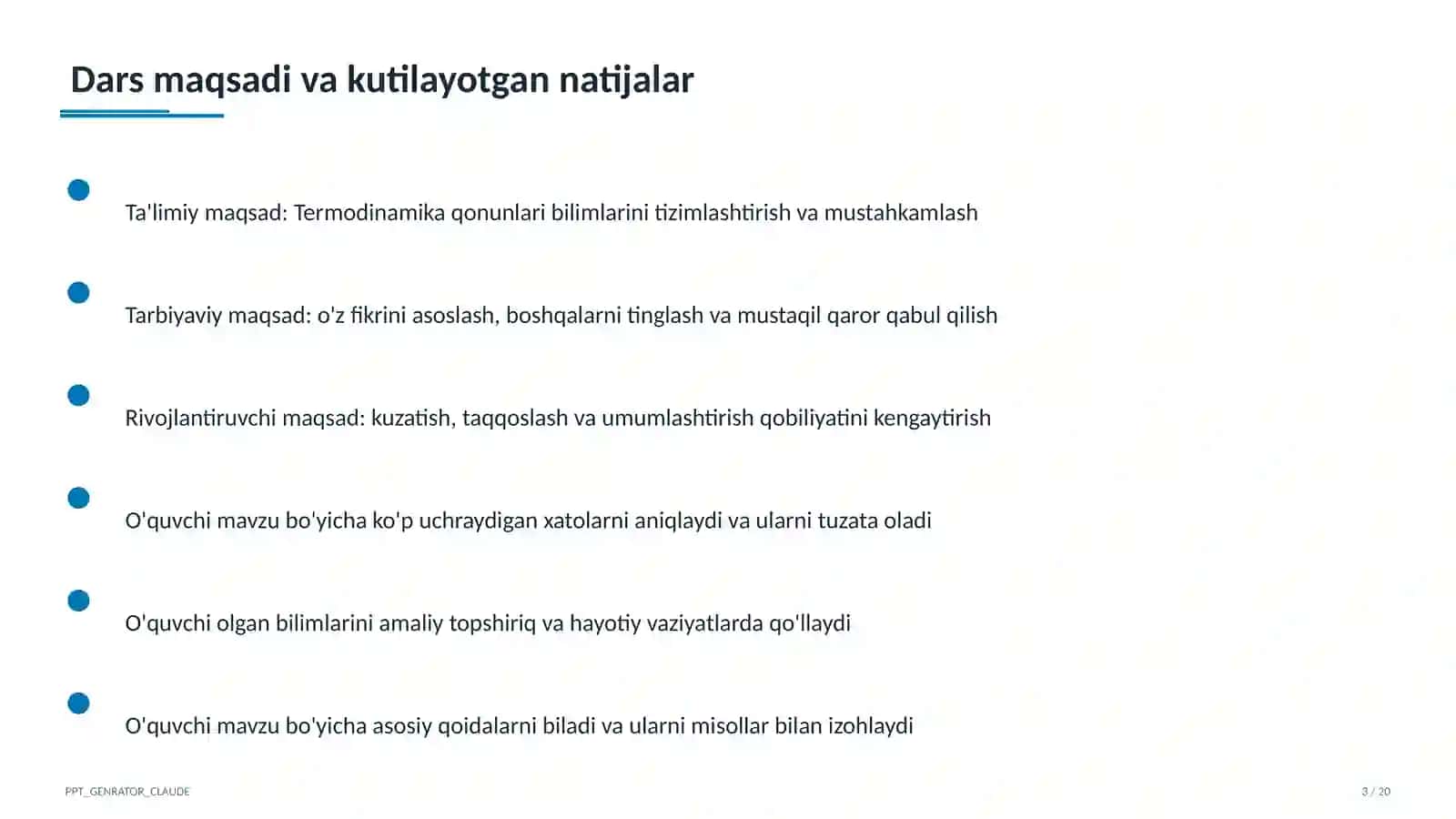 Termodinamika qonunlari (10-sinf) 3