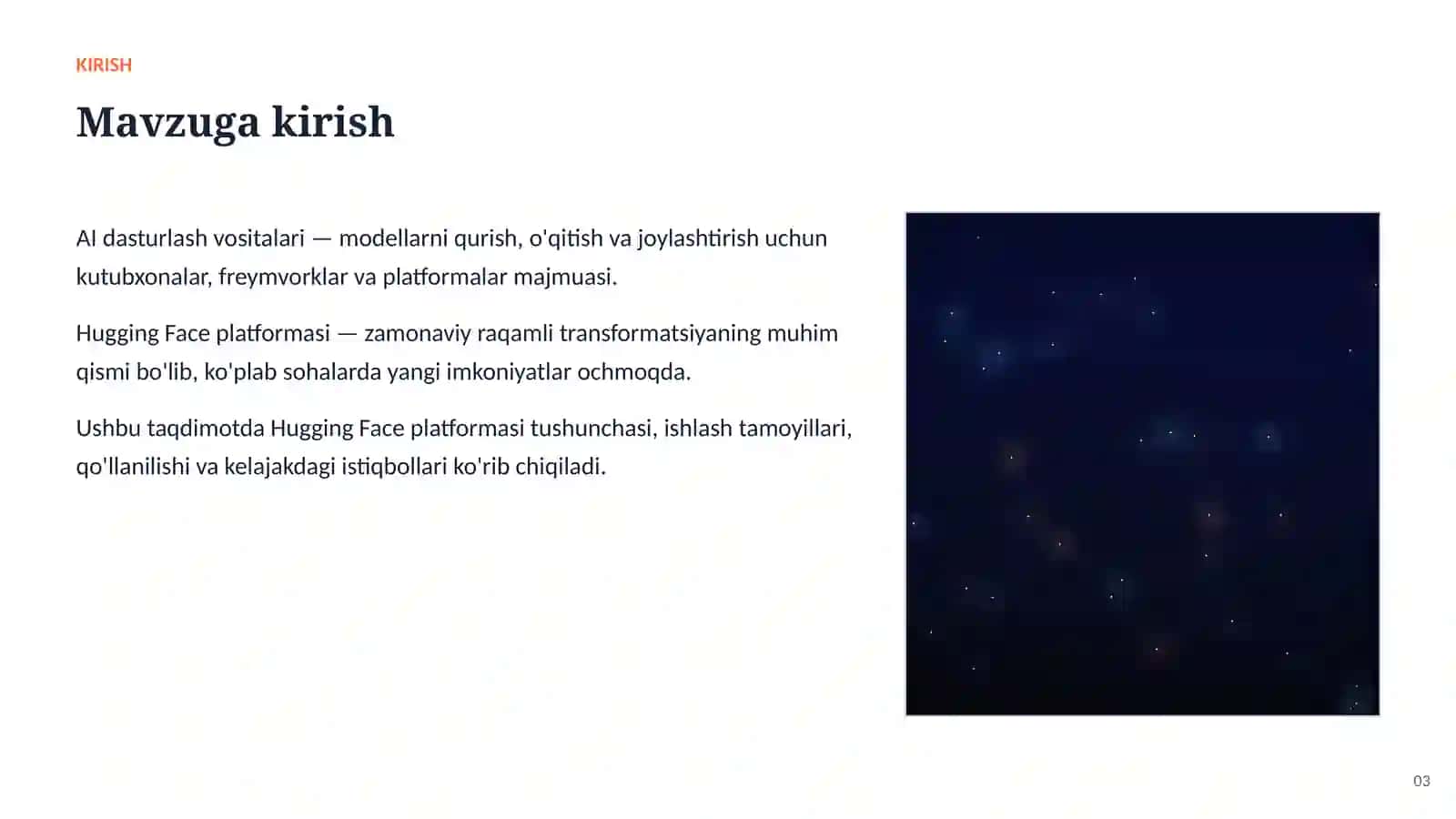 SUN'IY INTELLEKT • AI DASTURLASH VOSITALARI 3