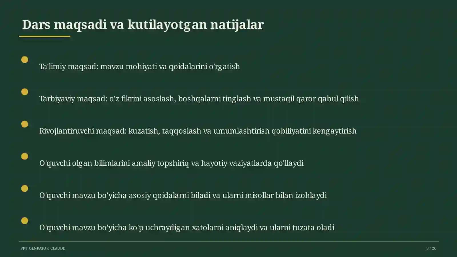 Uyushiq bo'laklar va tinish belgilari (8-sinf) 3