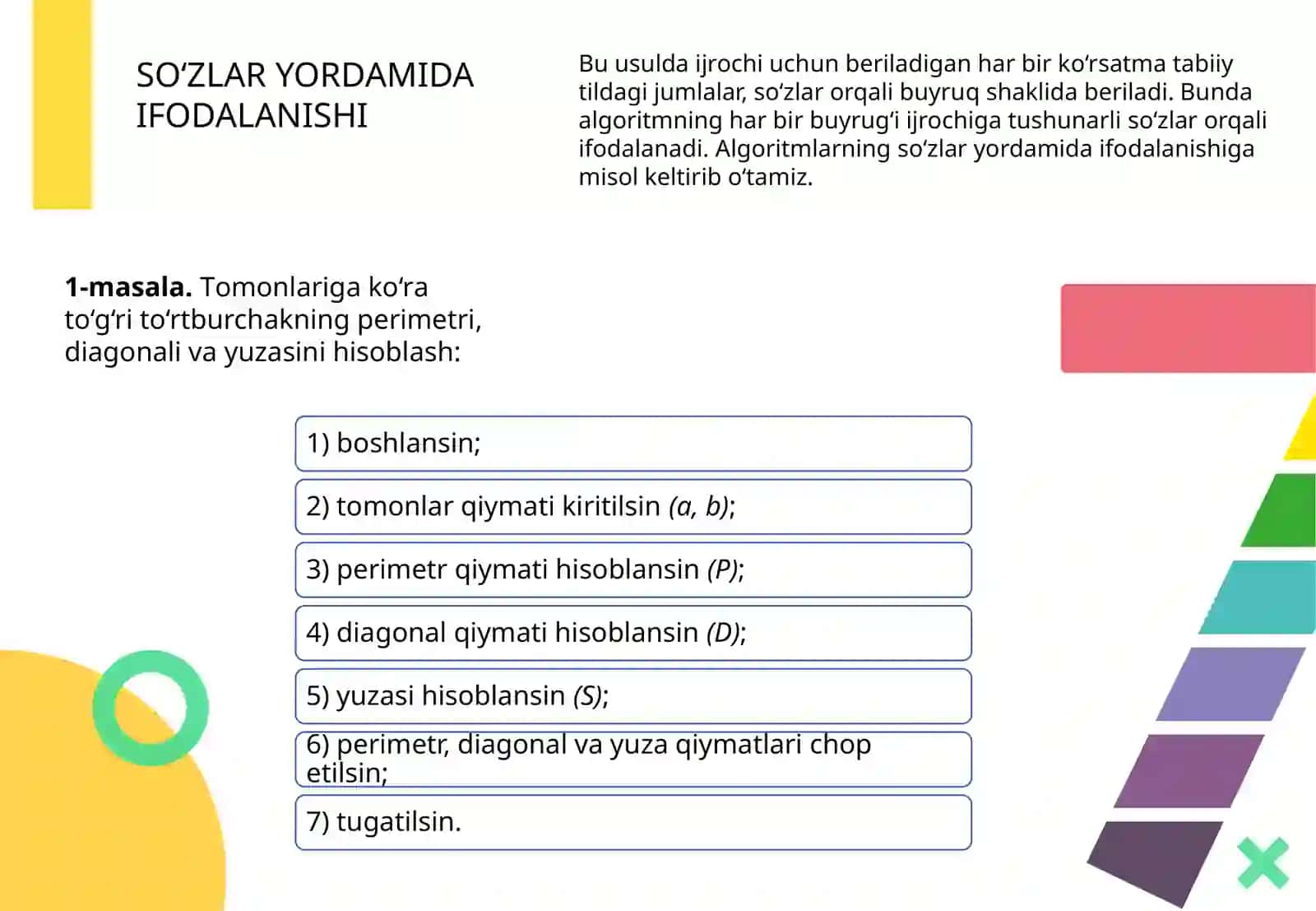 Informatika va axborot texnologiyalari fanidan, 9-sinf 3