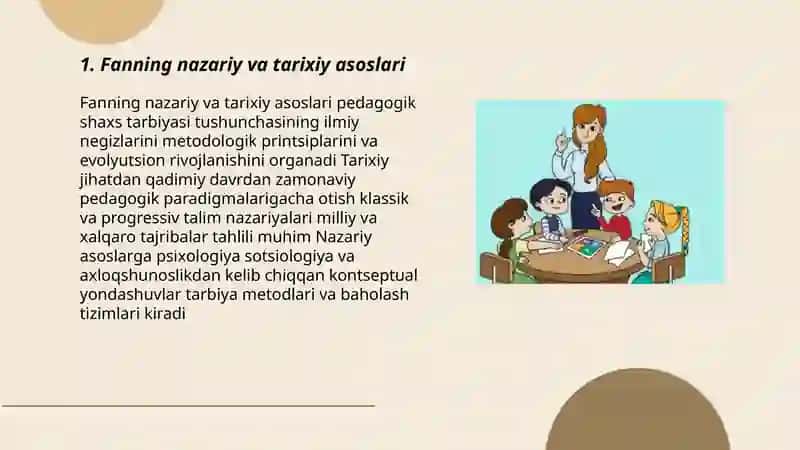 Pedagogik shaxs tarbiyasi va rivojlanishi toʻgʻrisidagi fan 3