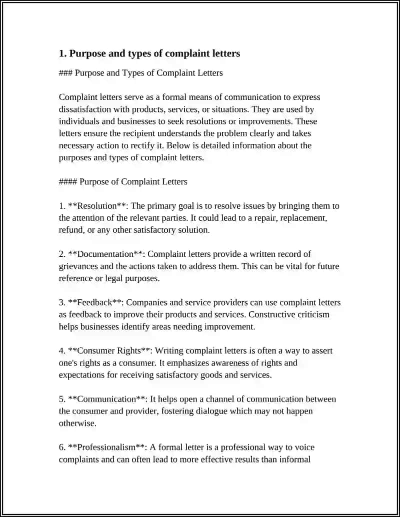 Complaint Letter 3