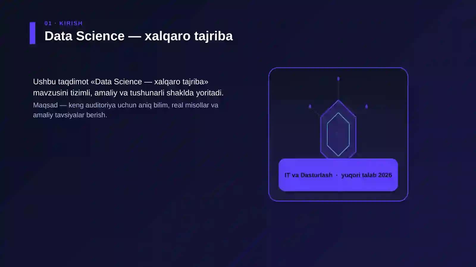 Data Science — xalqaro tajriba 3