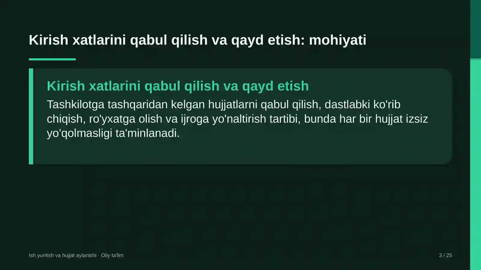 blogerlik faoliyatida kirish xatlarini qabul qilish va qayd etish 5833 3