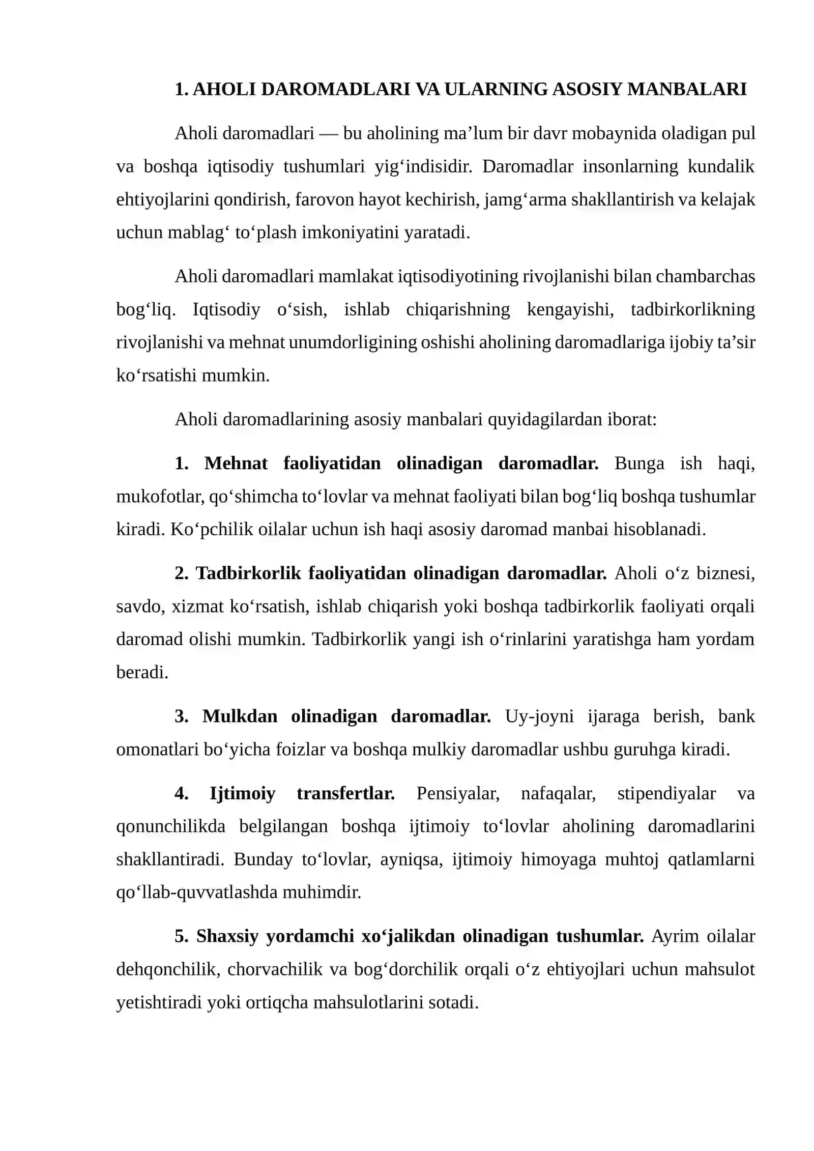 Aholi daromadlari, xarajatlari va turmush darajasi ko‘rsatchiklari 3