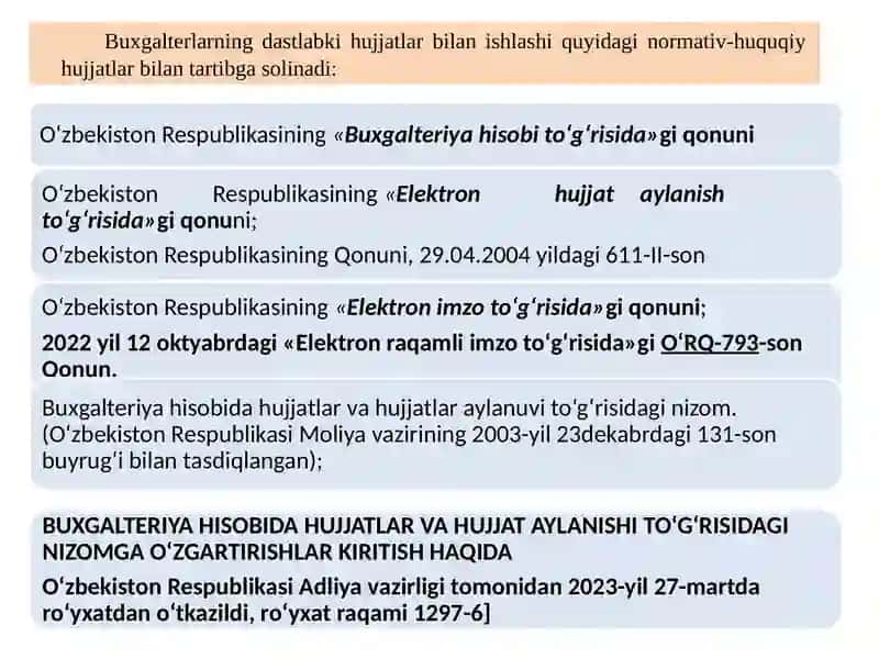 Hujjatlash tirish va inventarizatsiya 3