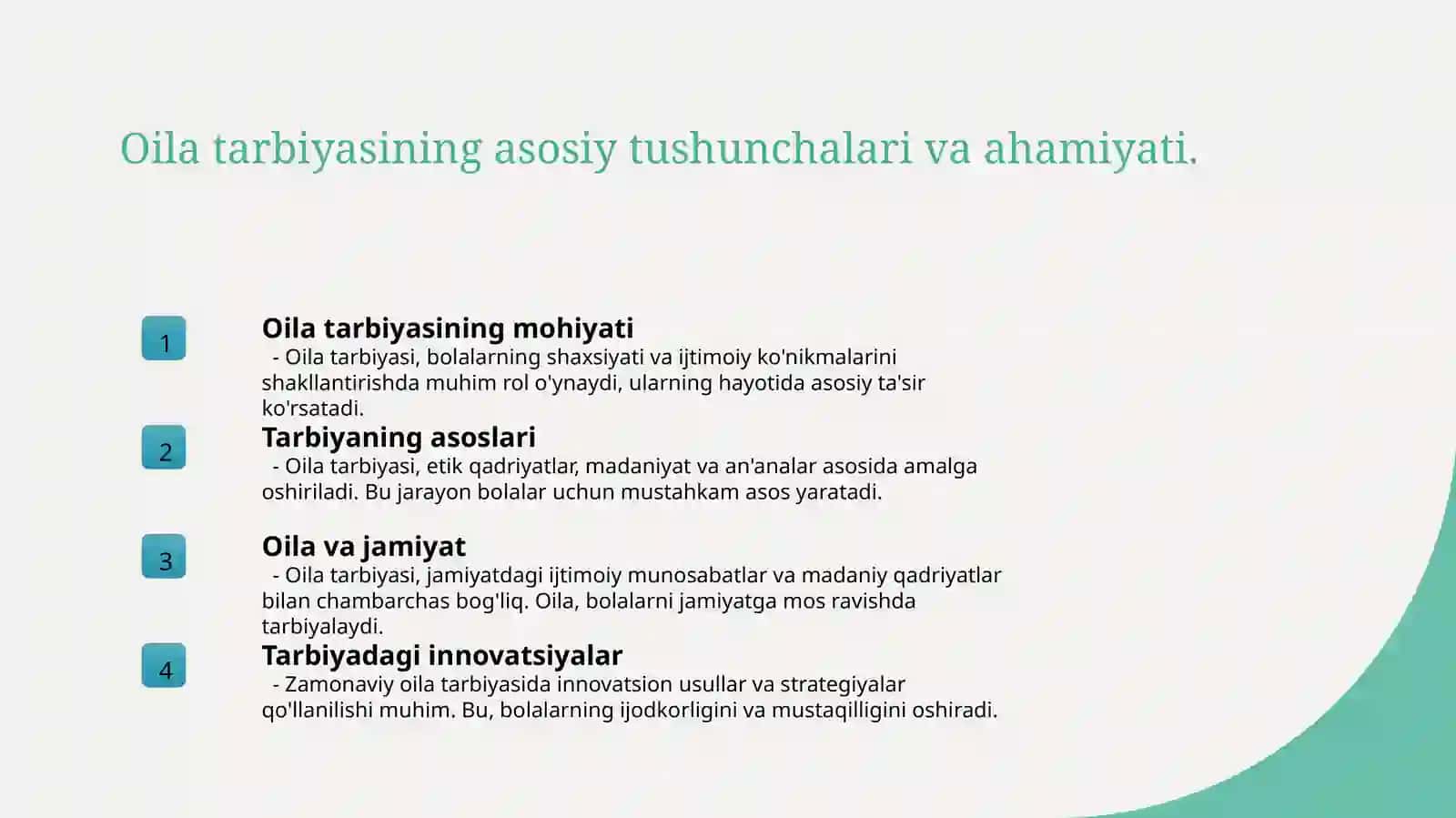 Oilada tarbiya asoslari 3