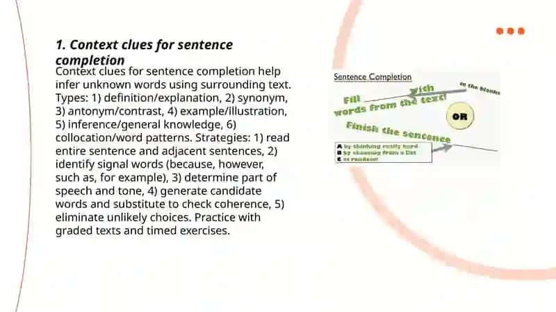 Sentence Completion 3