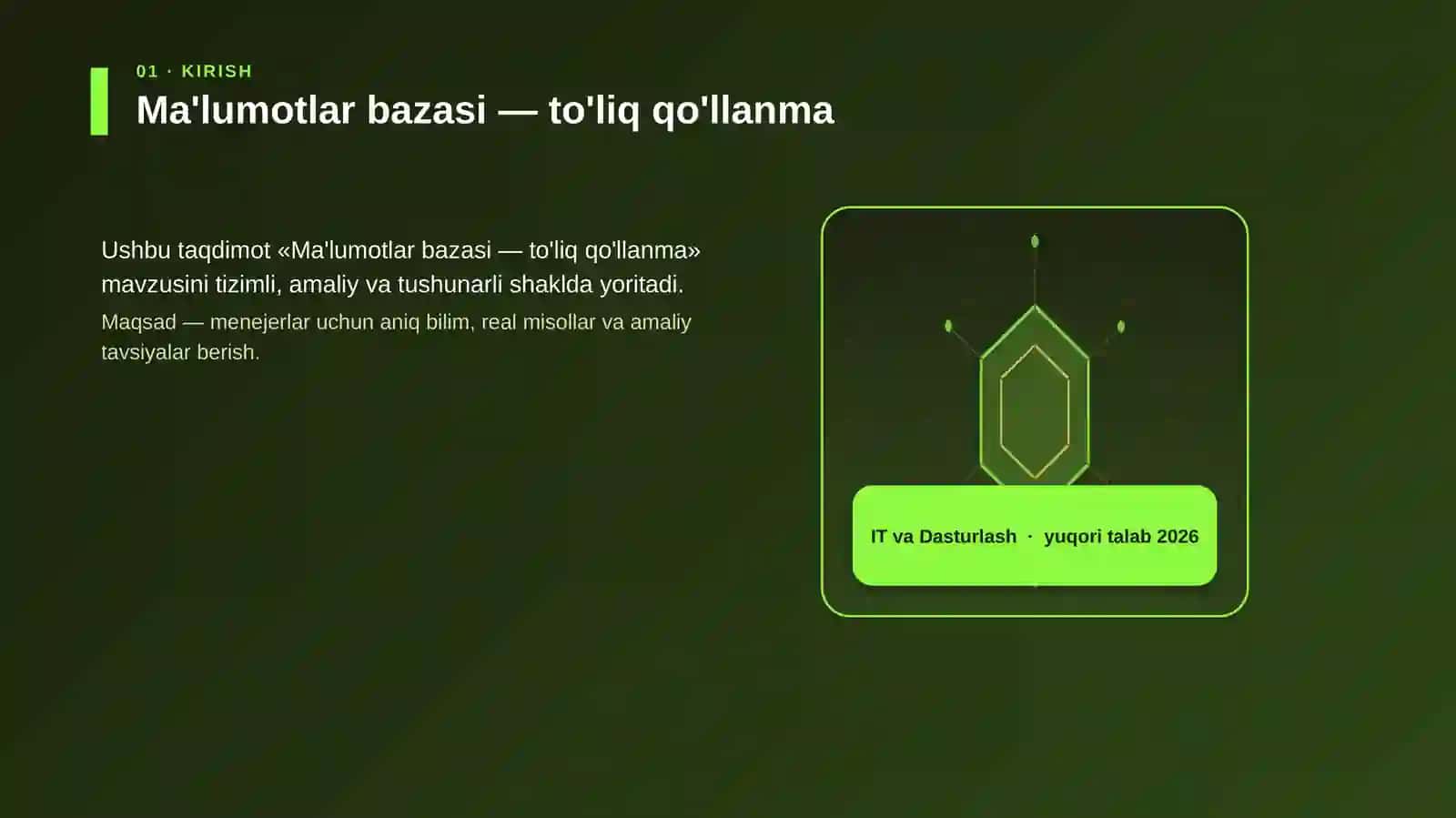 Ma'lumotlar bazasi — to'liq qo'llanma 3