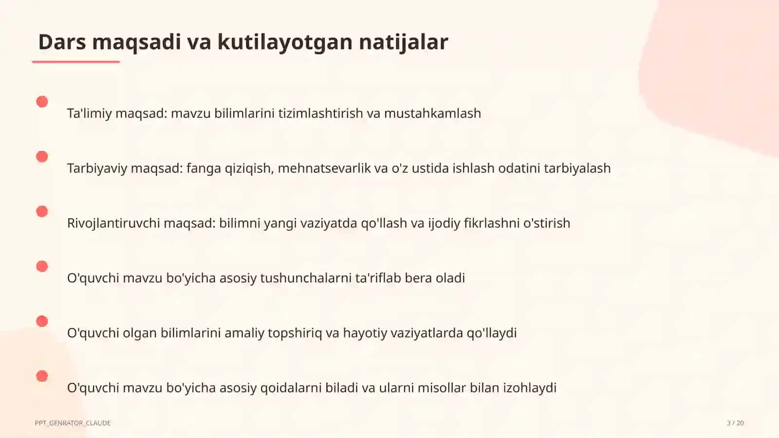Algoritmlarning turlari: chiziqli, tarmoqlanuvchi, takrorlanuvchi (8-sinf) 3