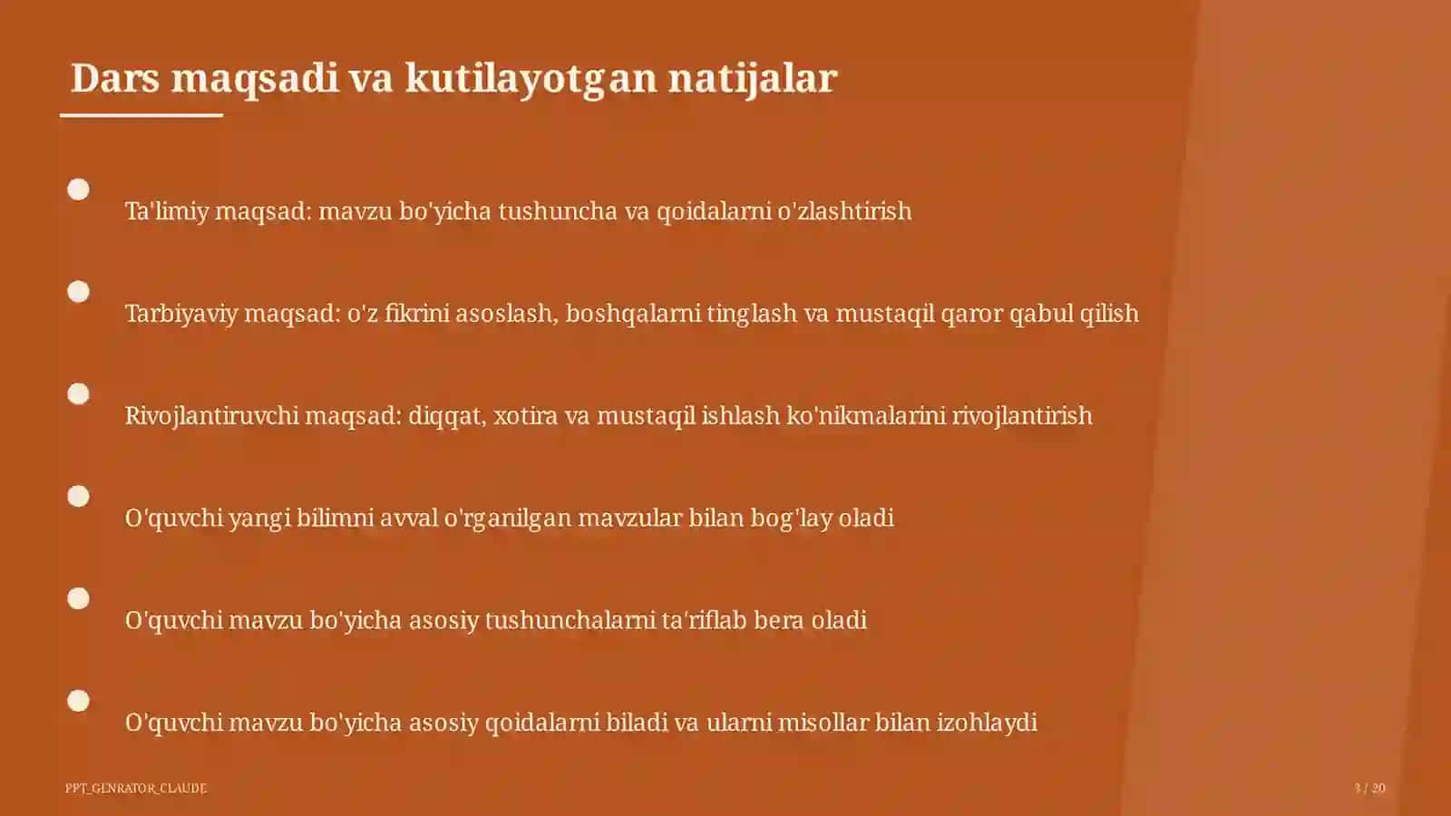 Tasviriy san'at va musiqa (1–7) – ochiq dars uchun 3