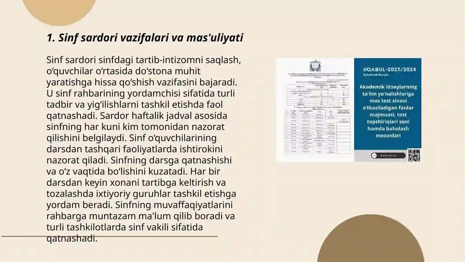 2024-2025 oʻquv yili uchun sinf sardorini tanlash 3