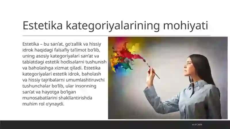 Estetika kategoriyalarining mohiyati 3