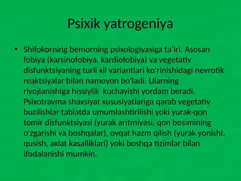 YATROGENIYA MUAMMOLARI 3