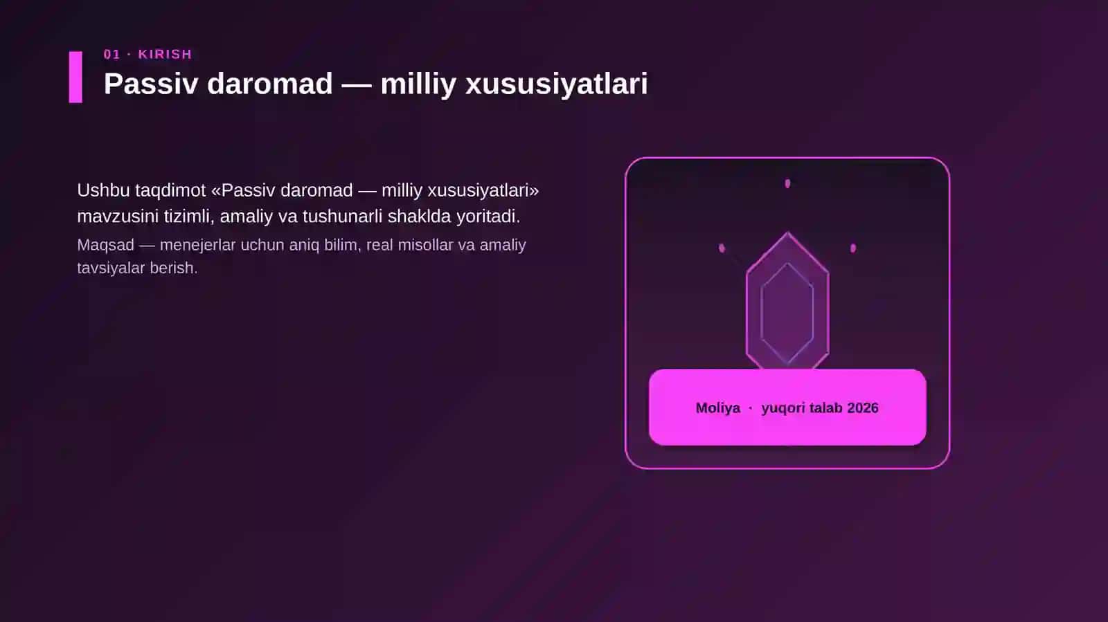 Passiv daromad — milliy xususiyatlari 3