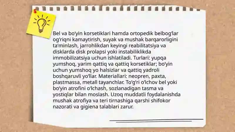 Tayanch harakat tizimi jismoniy kasalliklari boʻlgan shaxslar uchun assistiv (yordamchi) vositalar 3