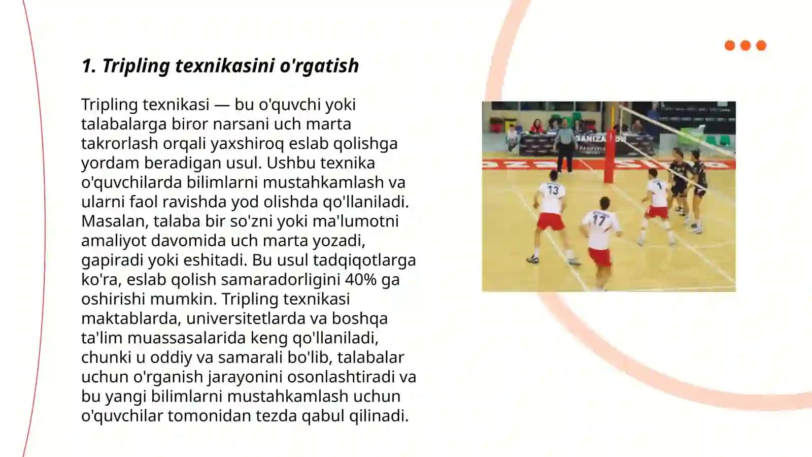 Tripling texnikasini o'rgatish 3