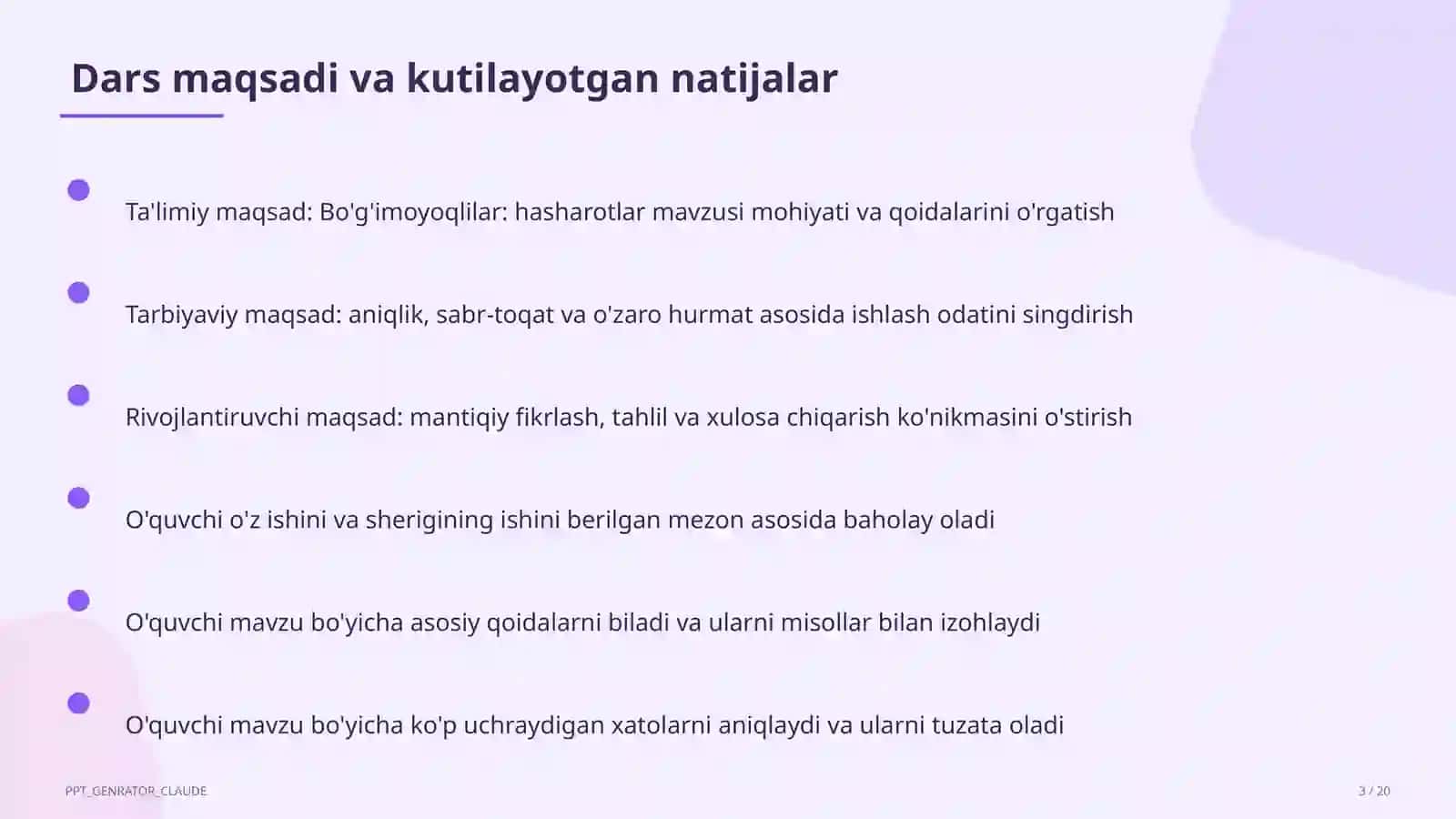 Bo'g'imoyoqlilar: hasharotlar (7-sinf) 3