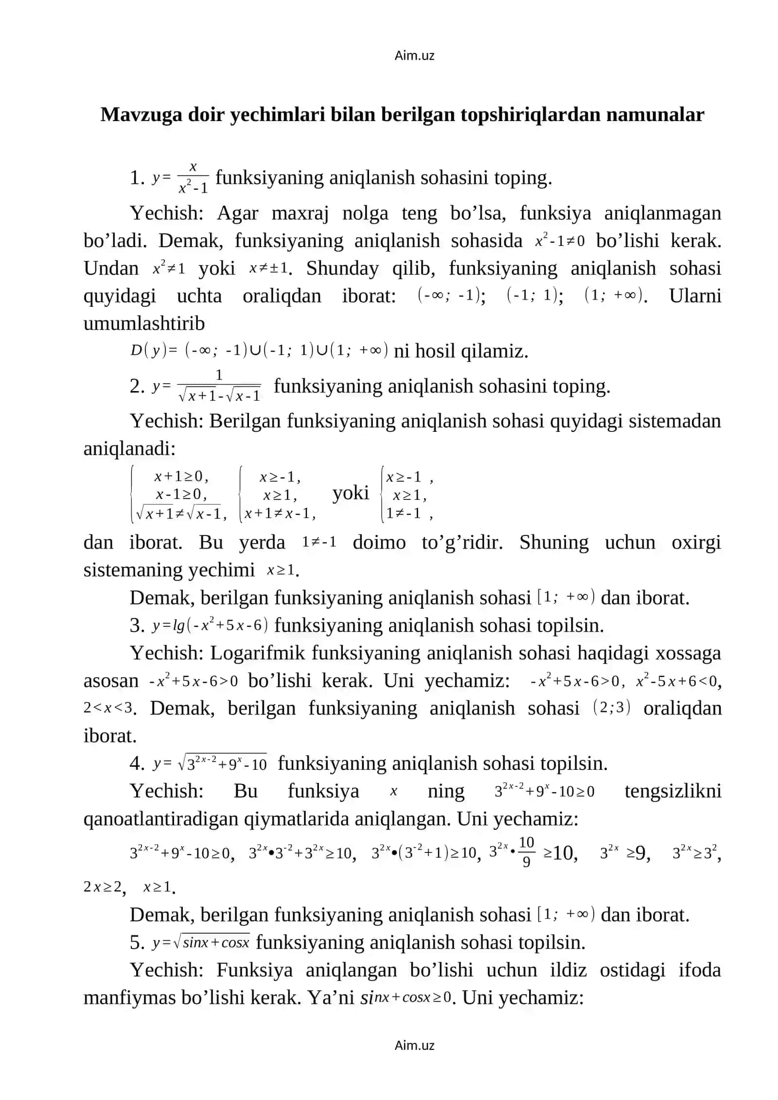 Element funksiyaning yuqori tartibli hosilasi 3