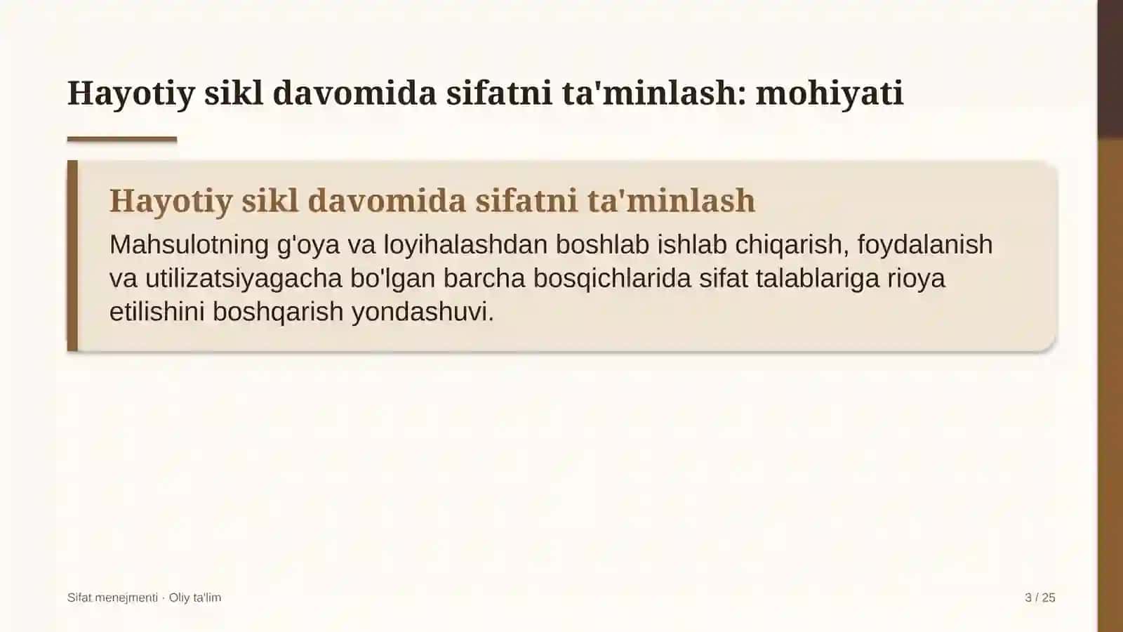 atrof muhitni muhofaza qilish organlarida mahsulot hayotiy sikli davomida sifatni ta'minlash 1361 3