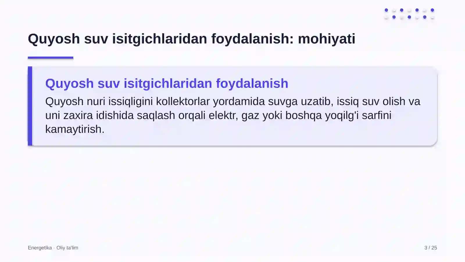 Zargarlik do'konlarida quyosh suv isitgichlaridan foydalanish 3
